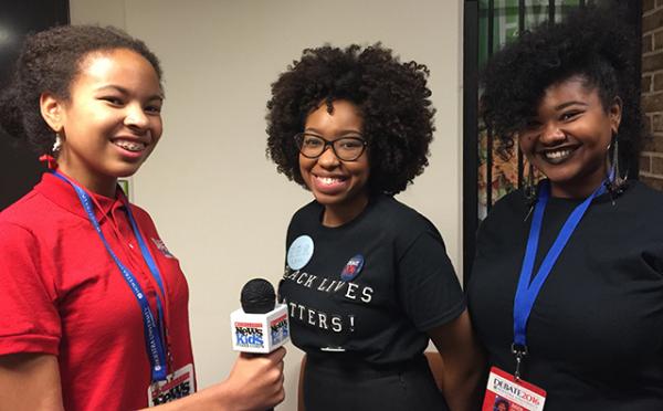 Adedayo interviewing Emily Gibbs and Victoria Jenkins