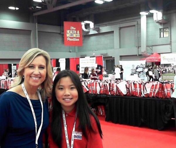 Bridget with anchor Terri Gruca of KVUE News at the Texas Conference for Women in Austin