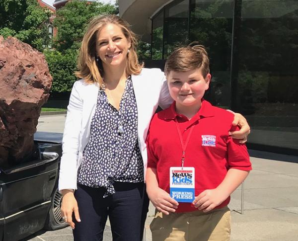 Nolan with Rachel Goslins of the Smithsonian at the Hirshhorn Museum and Sculpture Garden