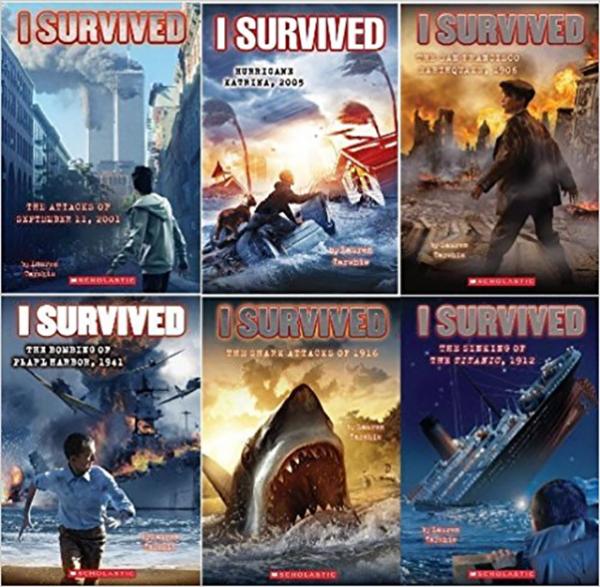 Six books from the I Survived Series