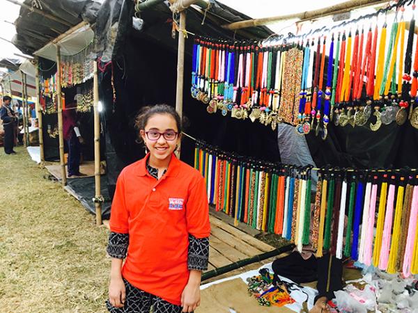 Sunaya at the Poush Mela fair 