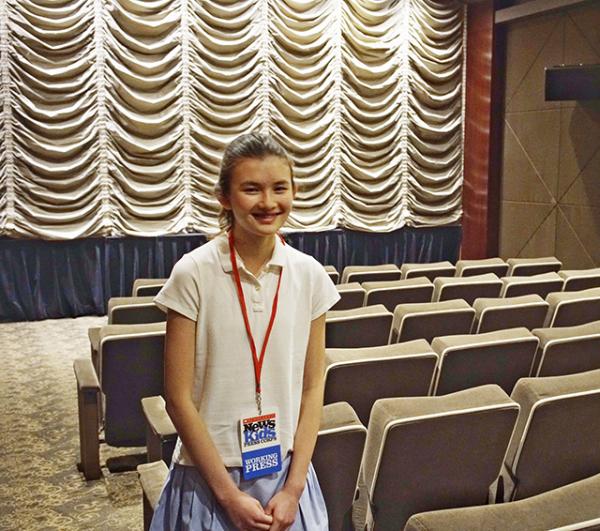 Charlotte at the Dolby 88 Theater in NYC for4 the advance screening of Finding Dory.