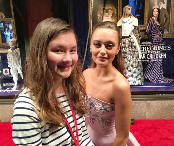 Charlotte and Ella Purnell, who plays Emma Bloom Charlotte and Ella Purnell, who plays Emma Bloom