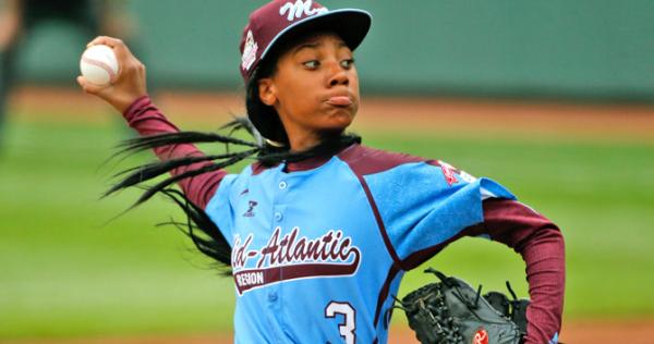 Mo'ne Davis is the first girl ever to pitch a shutout in the Little League World Series. Mo'ne Davis is the first girl ever to pitch a shutout in the Little League World Series.
