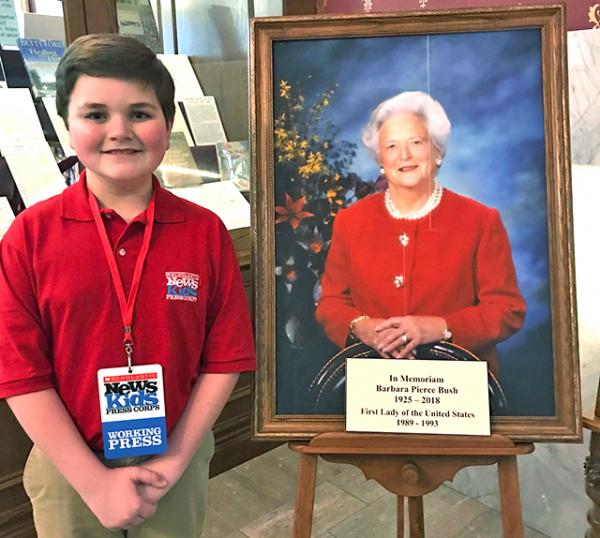 Nolan at the memorial display, National First Ladies’ Library Canton, Ohio. Nolan at the memorial display, National First Ladies’ Library Canton, Ohio.