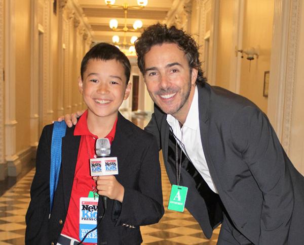 Max with Shawn Levy, producer and director of the Netflix original series "Stranger Things"