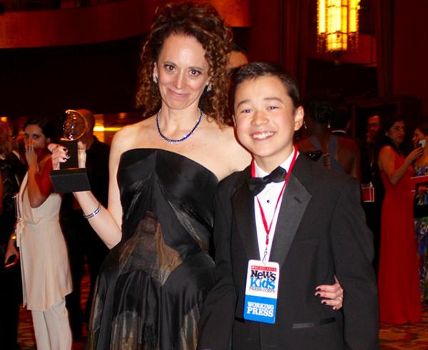 Max with Rebecca Taichman, the director of Indecent, who won a Tony Award for Best Direction of a Play. 