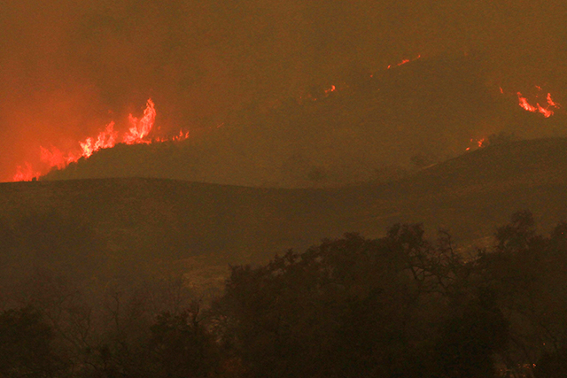 An aerial view of the Thomas Fire as it continues to burn in Ventura County, Calif., Dec. 9, 2017. Air National Guard photo by Senior Airman Crystal Housman