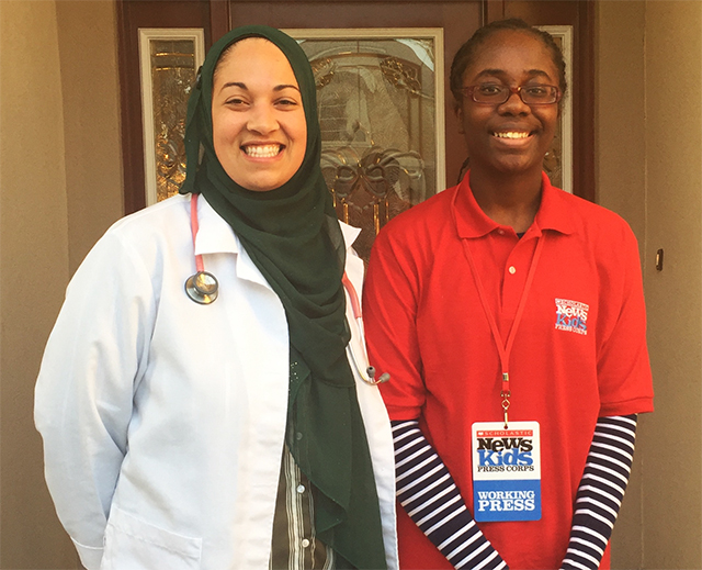 Alan with Dominique DiLorenzo, a doctor at Orange Park Medical Center