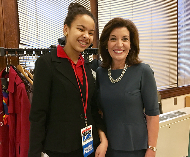 Adedayo with Kathy Hochul, Lieutenant Governor of the State of New York and Chair of the New York State Women’s Suffrage Commission