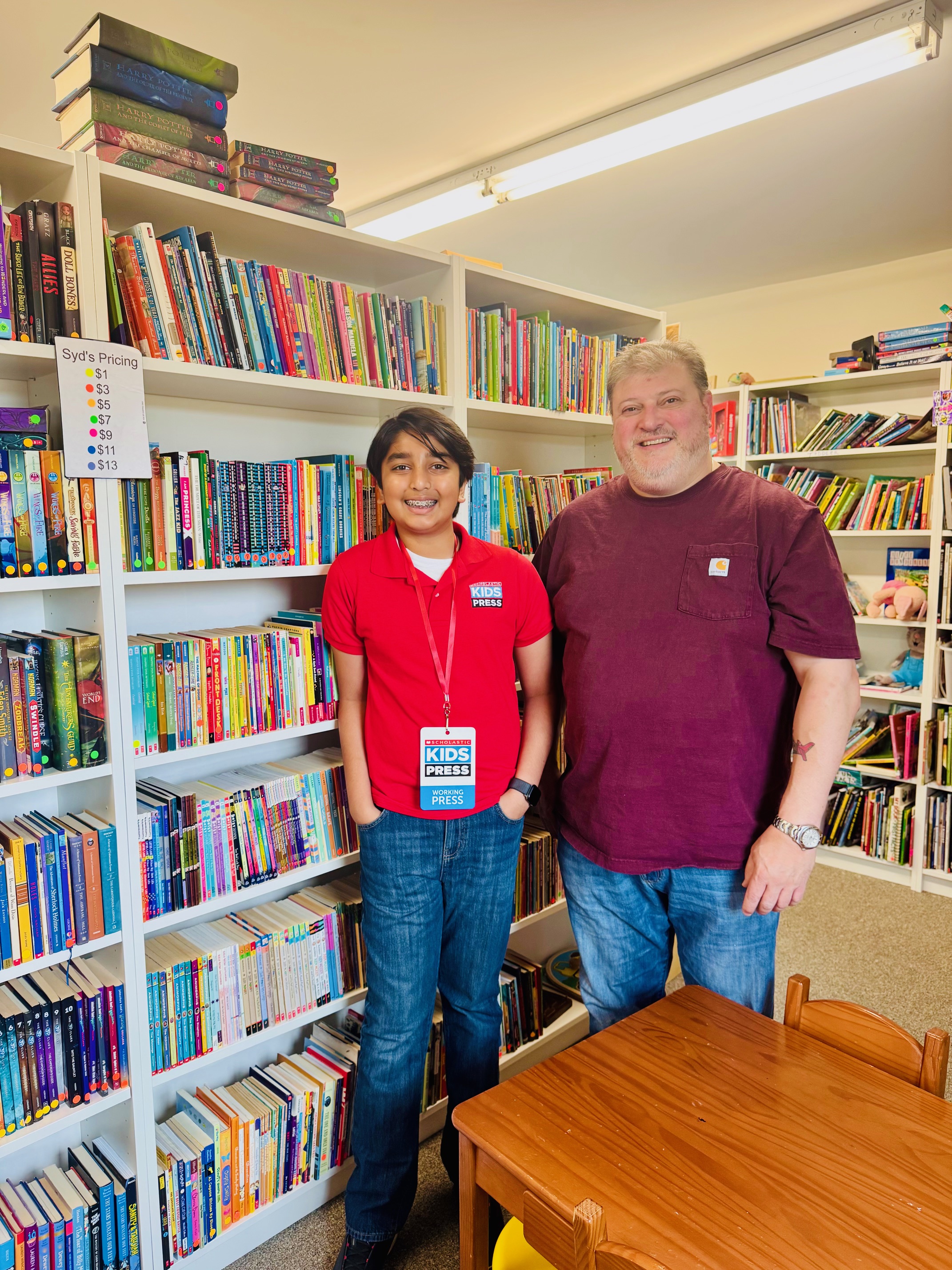 Arjun Atluri with Paul DeJohn, owner of Syd's Bookshack Arjun Atluri with Paul DeJohn, owner of Syd's Bookshack