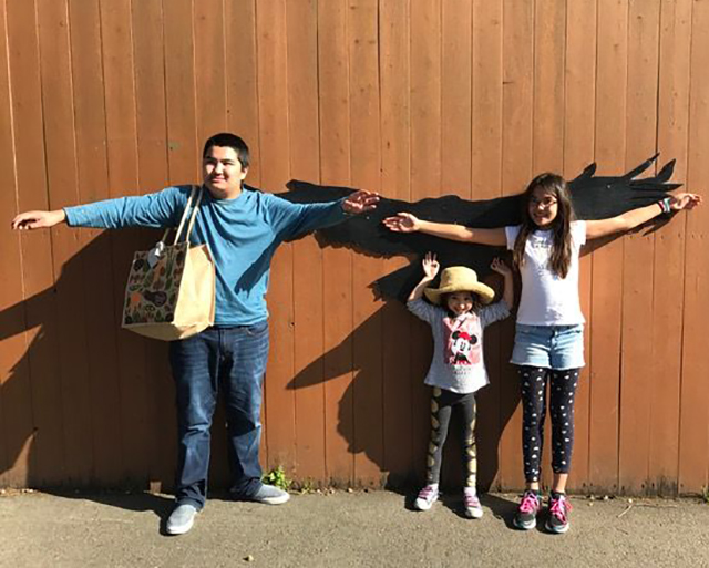 Left to right: Tim, Zara, and Callia Kanaaneh, photo courtesy of the Kanaaneh family 