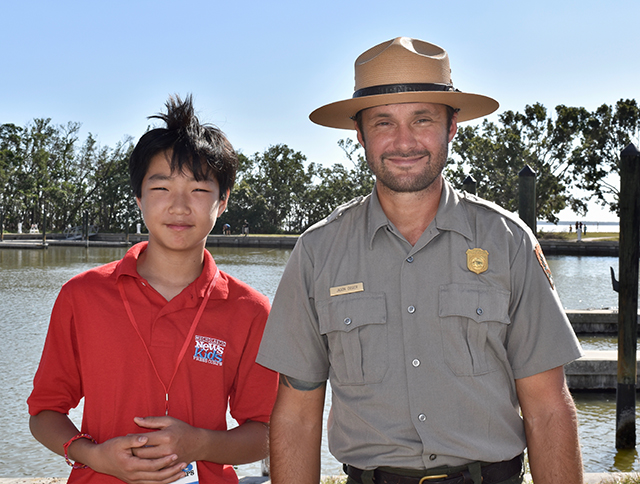 Stone with park ranger Jason.