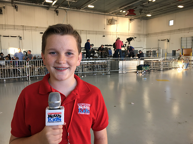 Ryan at Trump rally in the airport hangar in Minneapolis, Minnesota 