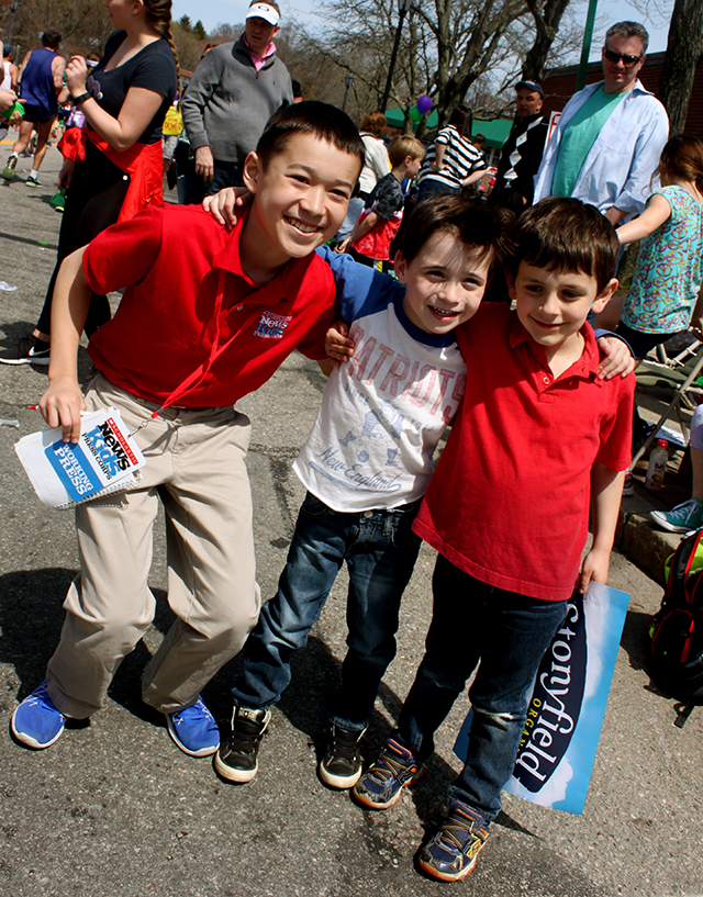 Max at the race with Jack Arvedon, 6, and Sam Kline, 6