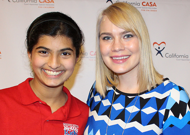 Manat with Cody Breeden, a former foster child, and speaker at the gala.