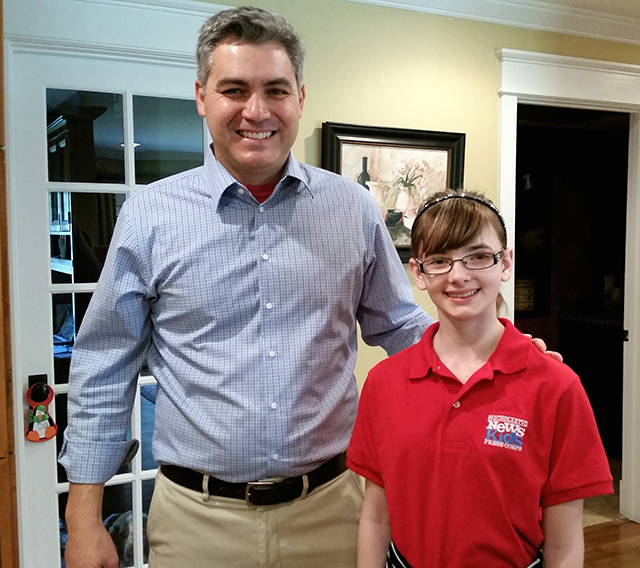 Kaitlin with Jim Acosta