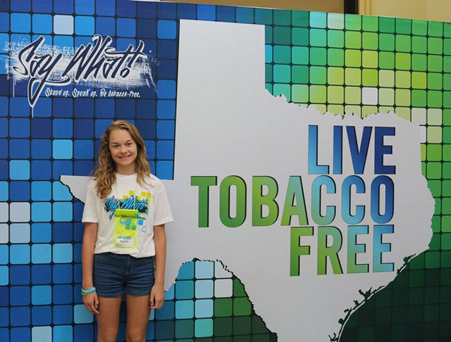 Kaylie at the Say What! Texas Tobacco-Free Conference