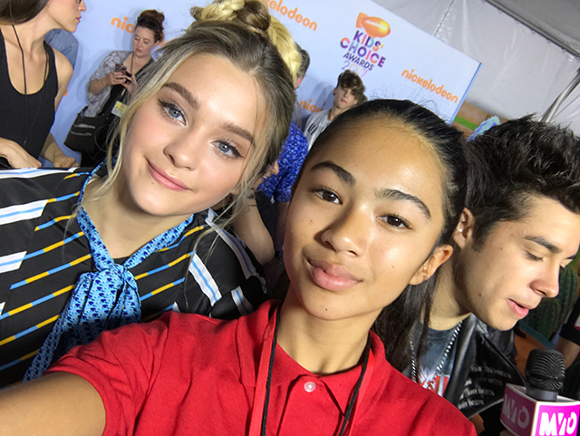 Anais with actress Lizzy Greene of Nicky, Ricky, Dicky & Dawn
