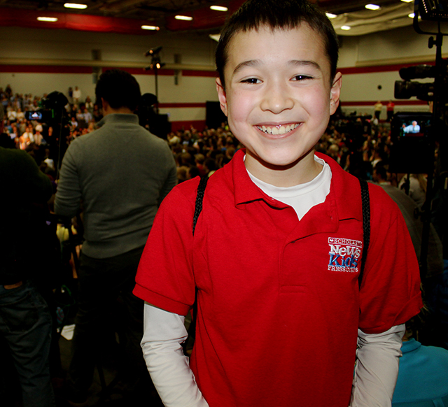 Max at the Bernie Sanders rally in Milton, Massachusetts