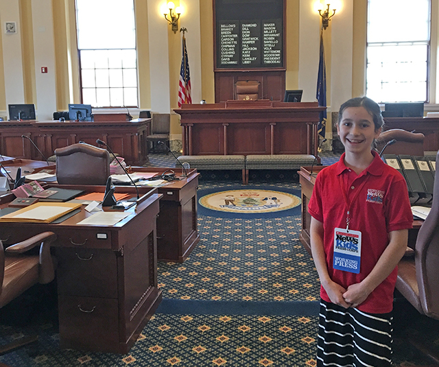 Caroline in the Senate before the session