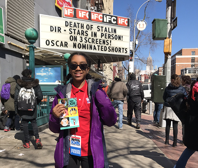 ￼Christina outside the IFC Film Festival