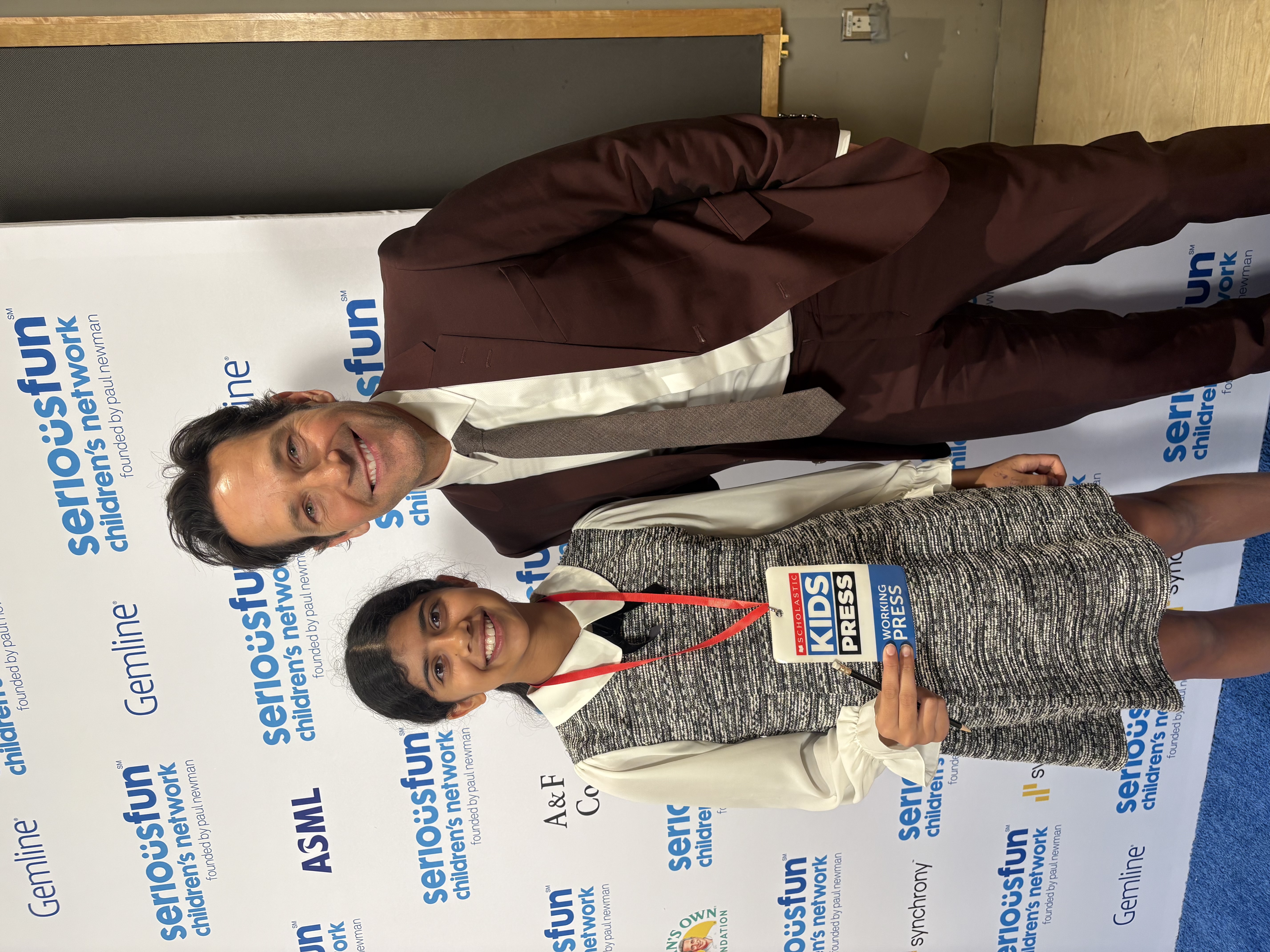 Leyla pictured with Paul Rudd at the Serious Fun Gala Leyla pictured with Paul Rudd at the Serious Fun Gala