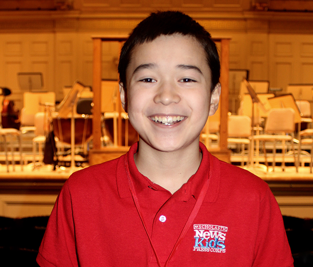 Max reporting from the Boston Symphony Hall before the Budapest Festival Orchestra concert