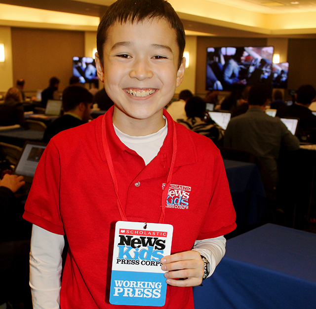 Maxwell Surprenant at the MSNBC Democratic Debate at the at the University of New Hamphsire