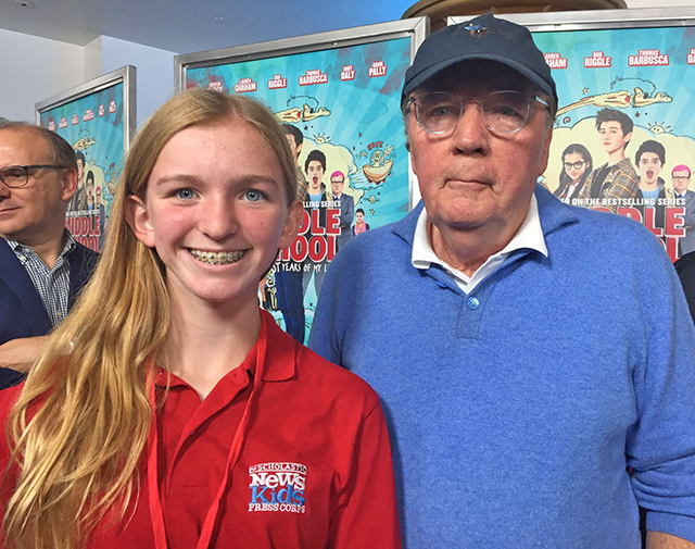 Skylar with James Patterson, author of the bestselling series and producer of the movie