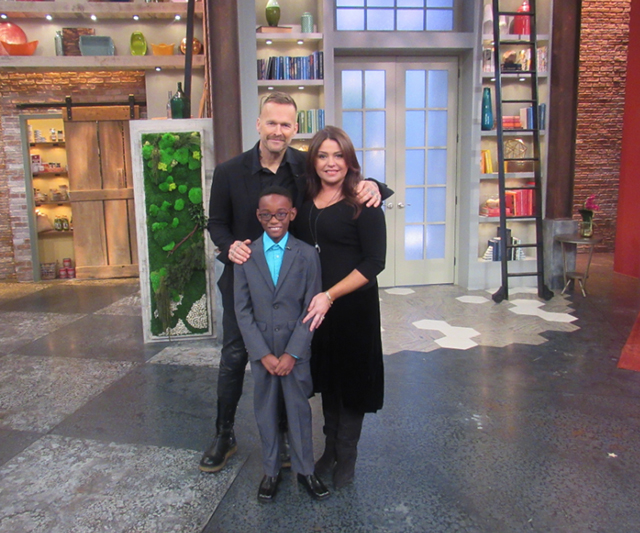 On the set with ?, Owen, and Rachael Ray