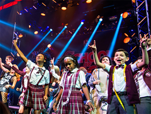 Cast members at the opening night performance of School of Rock. The new musical, which opened on December 6 at the Winter Garden Theatre in New York City, is based on the 2003 film starring Jack Black.