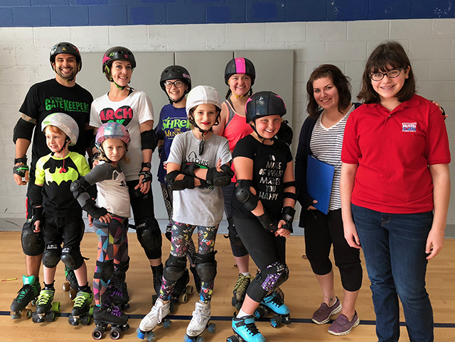 Esther with the Saint Louis Junior Derby team