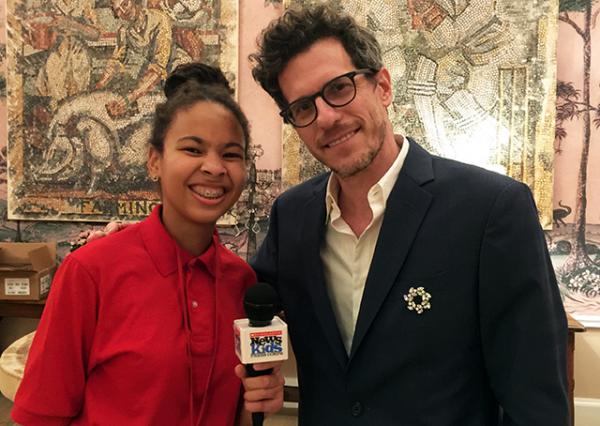 Adedayo with Brian Selznick, the award-winning author and illustrator of Wonderstruck (Scholastic Press, 2011)