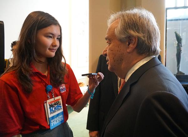 Charlotte interviews UN Secretary General António Guterres. 