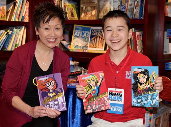 Max with Lisa Yee, author of a new book series for DC Comics Max with Lisa Yee, author of a new book series for DC Comics