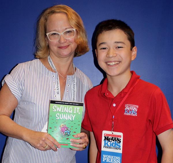 Acclaimed children’s author Jennifer Holm and Max Acclaimed children’s author Jennifer Holm and Max