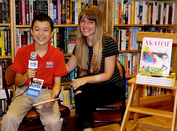 Max with author and illustrator Julia Denos