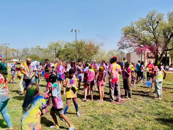 Beautiful colored powder signifies the beginning of spring. Beautiful colored powder signifies the beginning of spring.