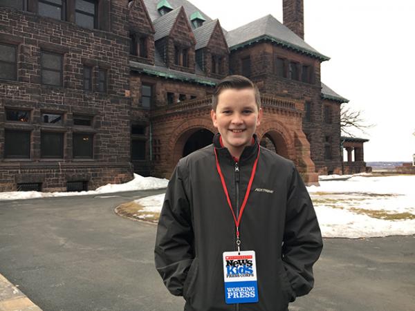 Ryan outside the James J. Hill House