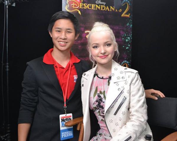 Jeremy with cast member Dove Cameron