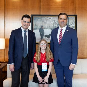 Coco with CIA Director John Ratcliffe and Deputy Director Michael Ellis