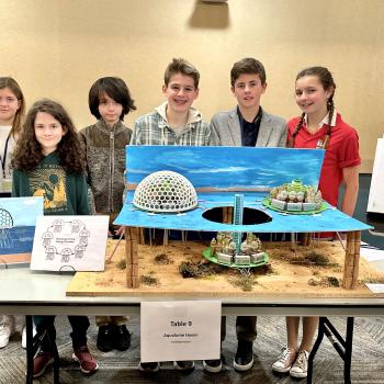 Forrestdale School 7th Grade Team shows off their model