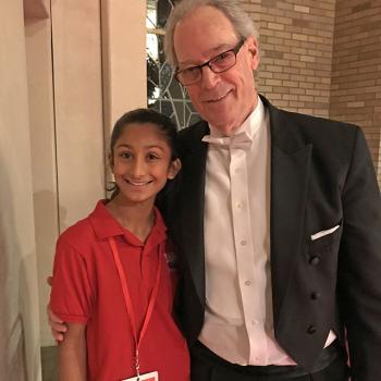 Hana with Yaacov Bergman, conductor of the Portland Chamber Orchestra