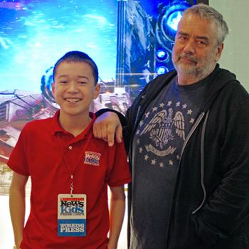 Max with French screenwriter, director, and producer Luc Besson in Hollywood, California