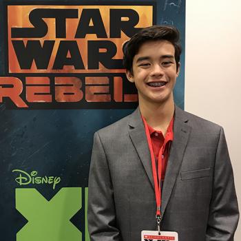 Ben at the screening of the final three episodes of Star Wars Rebels, taken at the Disney Studios in Burbank on March 2, 2018