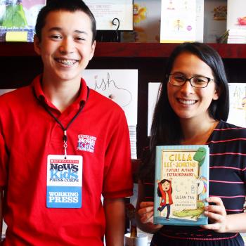 Maxwell Surprenant with author Susan Tan