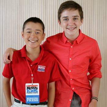 Max with Michael Campion, who plays Jackson Fuller from Fuller House