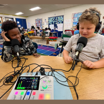 Students Hakeem and Austin talk about how they can kick start kindness at recess. 