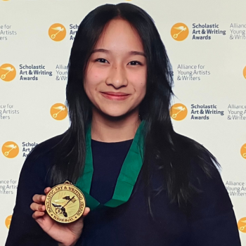 Lillian Zhou received a National Gold Medal from the Scholastic Art & Writing Awards for the second consecutive year. Lillian Zhou received a National Gold Medal from the Scholastic Art & Writing Awards for the second consecutive year.